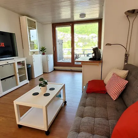 Gemuetliche Maisonette Mit Dachterrasse Und Weitblick 巴特乌拉赫